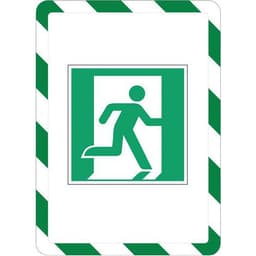 Lot de 2 cadre magneto securite magnetique A4 vert/blanc - Image 4