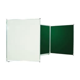 Tableau émaillé intérieur vert, extérieur blanc 100x400 cm ouvert - Image principale