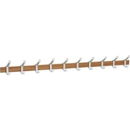 Portemanteau mural Bois 10 patères Argent - Image principale