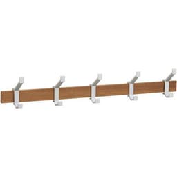 Portemanteau mural Bois 5 patères Argent - Image principale