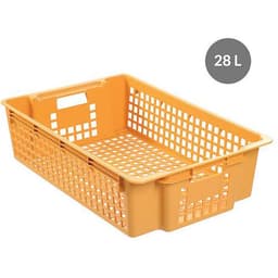 Caisse empilable emboîtable ajourée - GILAC, Coloris : Beige - Image 3