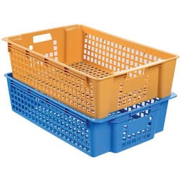 Caisse empilable emboîtable ajourée - GILAC, Coloris : Bleu - Image 3