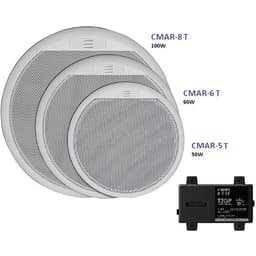 Haut-parleur encastrable étanche 100V 2 voies - Apart - Image 2