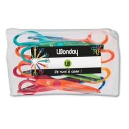 Pochette 6 ciseaux 16 cm crantés - Image principale