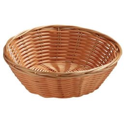 Corbeille à pain ronde en polypropylène 24x7 cm marron - Image principale