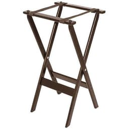 Porte plateau pliant en bois et caoutchouc marron - Image principale