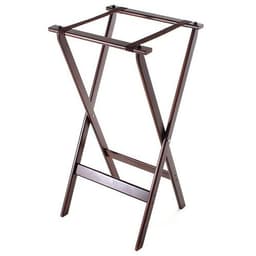 Porte plateau pliant en bois et nylon marron - Image principale