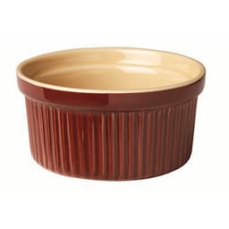 Ramequin à côte en porcelaine 17cl marron - Image principale