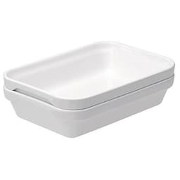 Plat à lasagne en porcelaine 45cl blanc-Revol - Image principale