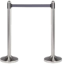 Poteau corde rétractable en inox - Image principale