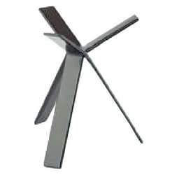 Support buffet en métal gommé ø 16 hauteur 12 cm argent - Image principale