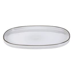 Assiette ovale en porcelaine blanc-Caractere-Revol - Image principale