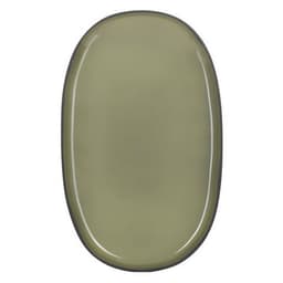 Assiette ovale en porcelaine cardamone-Caractere-Revol - Image principale