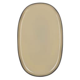 Assiette ovale en porcelaine muscade-Caractere-Revol - Image principale
