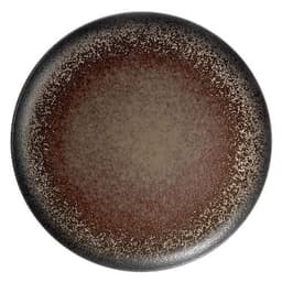 Assiette plate en grès ø27 cm marron-Terre D'Ombre - Image principale