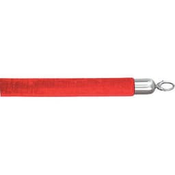 Corde velour en inox 150 cm rouge et argent - Image principale
