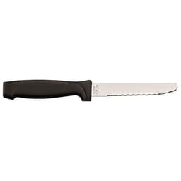 Couteau à steak en inox avec une lame microdentée arrondie 20 cm - Image principale