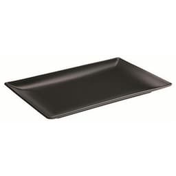 Assiette rectangulaire en grès 25X15X2 cm noir-Kuro - Image principale