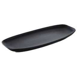 Assiette rectangulaire en porcelaine noir-Club - Image principale