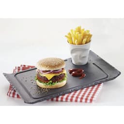 Assiette bord relevé en porcelaine-Basalt-Revol - Image principale