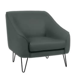 Fauteuil 1 place AYA pied Métal enduit PVC non feu M1 Cendre - Image principale