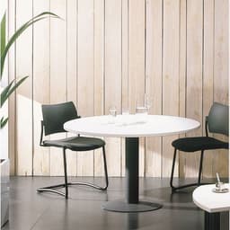 Table réunion ronde Lounge Ø 100 cm pied central Simmob - Image 12