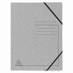 Lot de 25 Chemises à élastique sans rabats carte lustrée - A4-Gris - Image principale