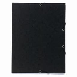 Lot de 25 Chemises à élastique 3 rabats carte lustrée - A4-Noir - Image principale