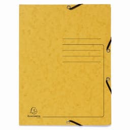 Lot de 25 Chemises à élastique 3 rabats carte lustrée - A4-Jaune - Image principale