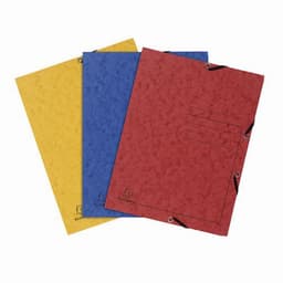 Lot 24 Chemises à élastique 3 rabats carte lustr. assorties - Image principale