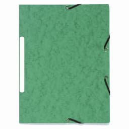 Lot de 50 Chemises à élastiques 3 rabats carte marbrée recyclée Vert - Image principale