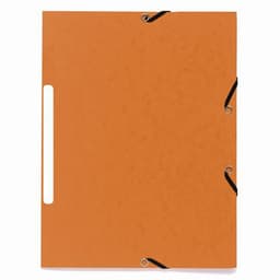 Lot de 50 Chemises à élastiques 3 rabats carte marbrée recyclée Orange - Image principale