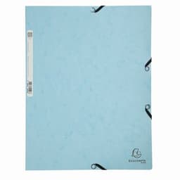 Lot de 25 Chemises à élastiques carte lustrée Aquarel - A4-Bleu pastel - Image principale