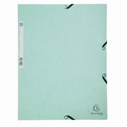 Lot de 25 Chemises à élastiques carte lustrée Aquarel - A4-Vert pastel - Image principale