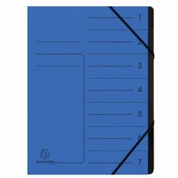 Trieur agrafé avec élastique intérieur noir - Exacompta - Image principale