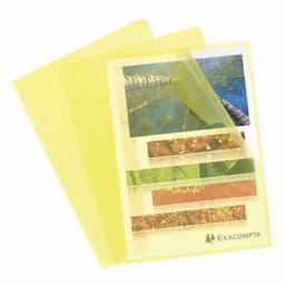Lot de 10 Sachet 100 pochettes polypropylène grainé 12/100e - A4-Jaune - Image principale