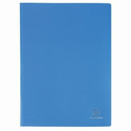 Lot de 10 Protège-doc en PP 5/10e OPAK poch. Cristal 80 vues -Bleu - Image principale