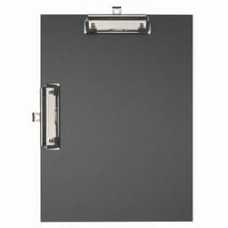 Lot de 10 Porte-bloc double clip papier enduit - Format pour A4-Noir - Image principale