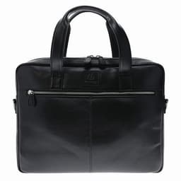 Sacoche pour ordinateur en cuir noir - Exacompta - Image principale