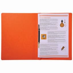Lot de 25 Chemises à lamelle carte lustrée - A4-Orange - Image 2