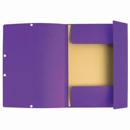Lot de 25 Chemises à élastique 3 rabats carte lustrée - A4-Violet - Image 2