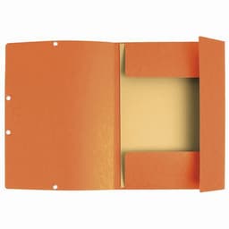 Lot de 50 Chemises à élastiques 3 rabats carte marbrée recyclée Orange - Image 2