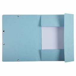 Lot de 25 Chemises à élastiques carte lustrée Aquarel - A4-Bleu pastel - Image 2
