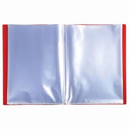 Lot de 8 Protège-doc en PP 5/10e OPAK poch. Cristal 200 vues -Rouge - Image 2