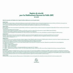 Piqûre Registre de sécurité pour les ERP - Image 2