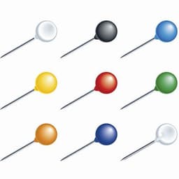Boîte de 50 épingles sphériques 6mm de diamètre assorties - Image 2