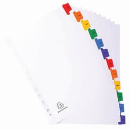 Lot de 20 Intercalaires Imprimés mensuels carte blan. 12 pos. A4-Blanc - Image 5