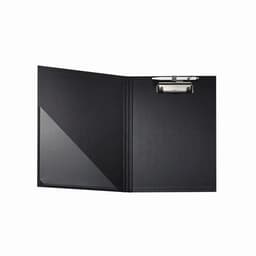 Lot de 10 Porte-bloc à rabat papier enduit - Format pour A4-Noir - Image 2