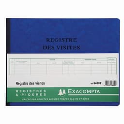 Registre 25x32cm  Registre des visites 25 lignes 80 pages - Image 2