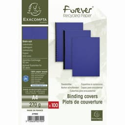Paquet de 100 couvertures Grain cuir pour reliure A4-Bleu - Image 5